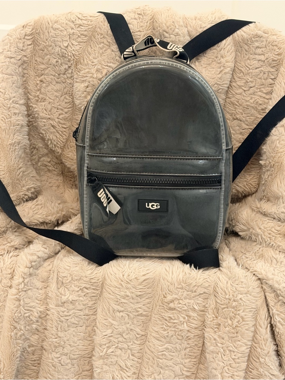 UGG Black Clear Mini Backpack Crossbody